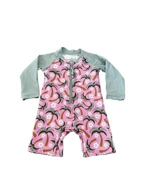 Caden Lane Baby One-Piece Long Sleeve Swimsuit Rash Guard Palm Trees
Size 6-13